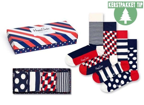 Happy Socks Stripe Giftbox - Maat 41-46 - 4 paar